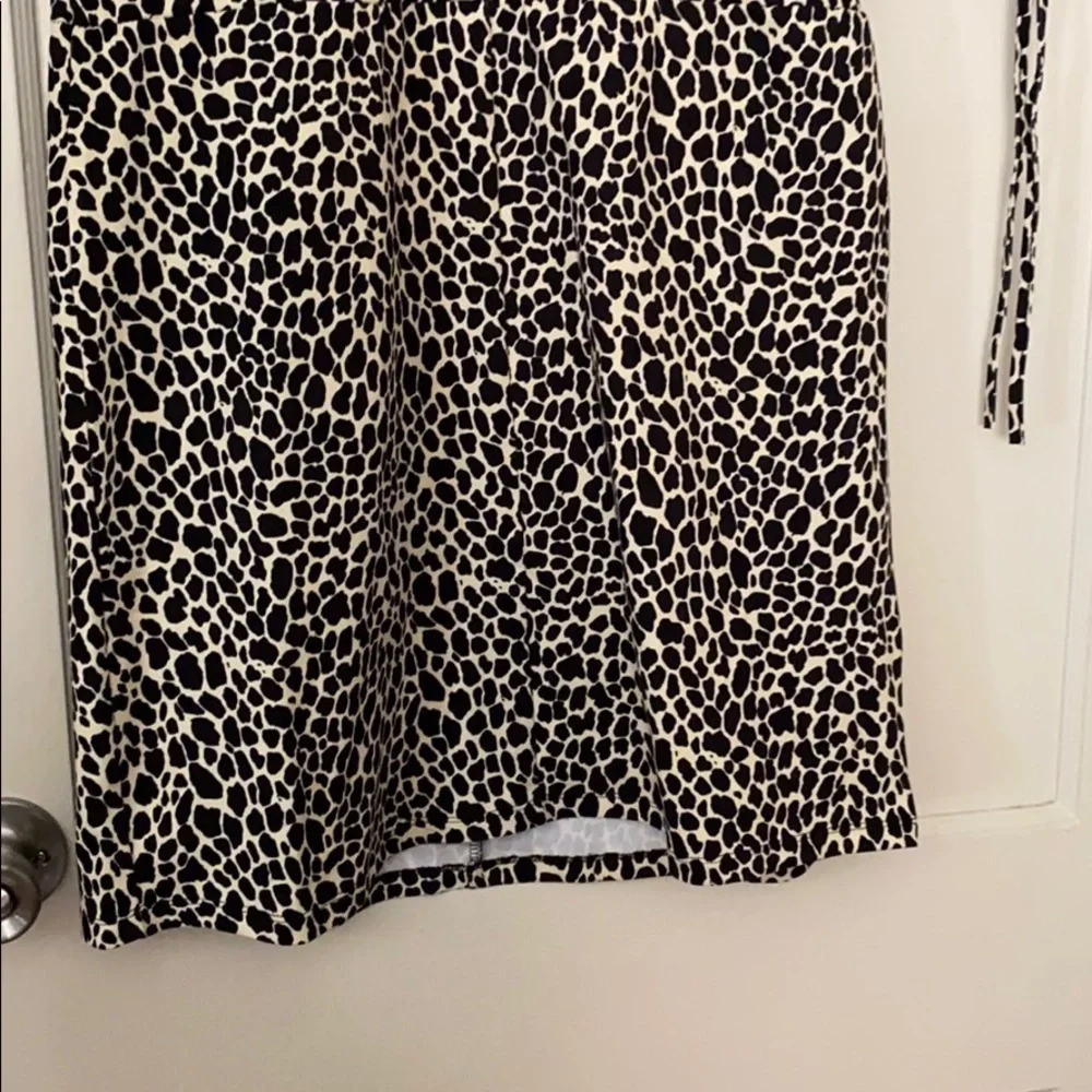 NWT TopShop animal print tie puff sleeve minidress